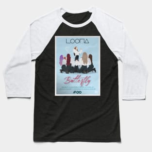 LOONA BUTTERFLY POSTER STYLE Baseball T-Shirt